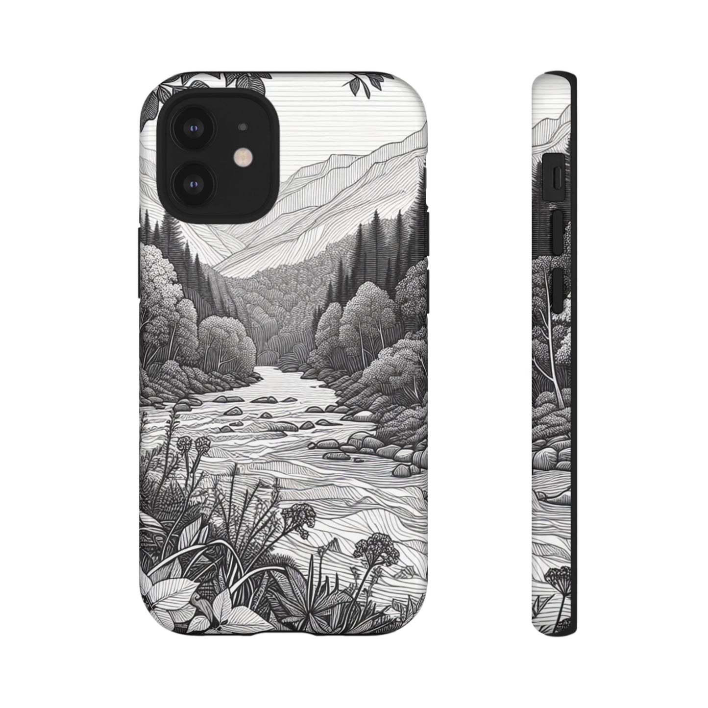 Landscape Line Drawing Ultra-Tough Phone Case