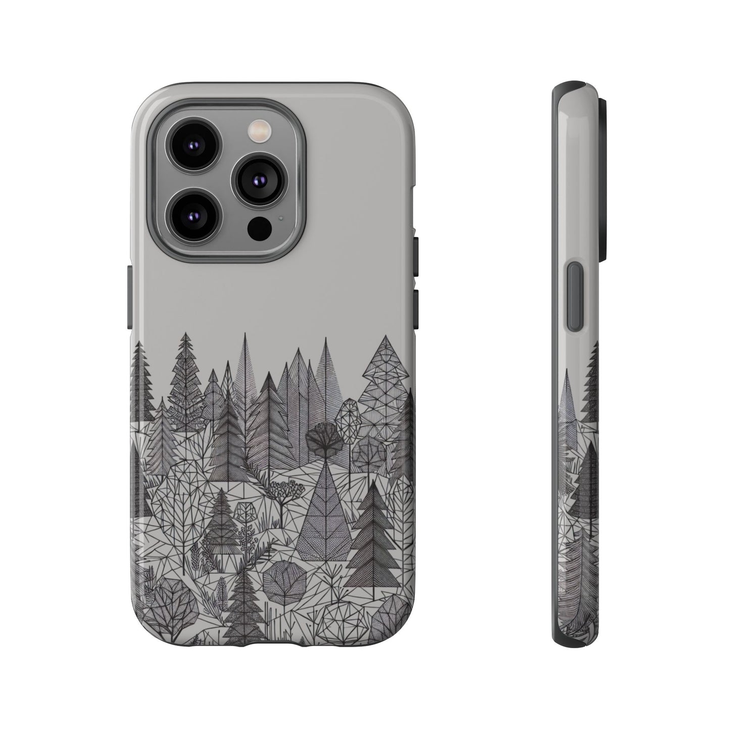 Geometric Monochrome Woodland Ultra-Tough Phone Case