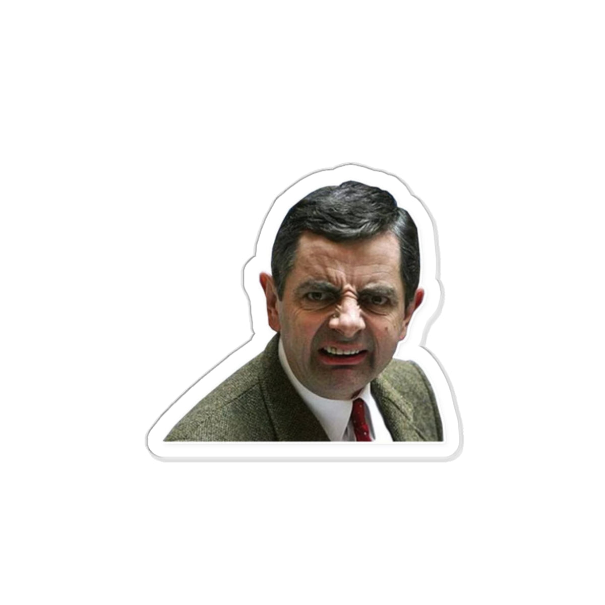 Mr. Bean Confused Meme Vinyl Sticker