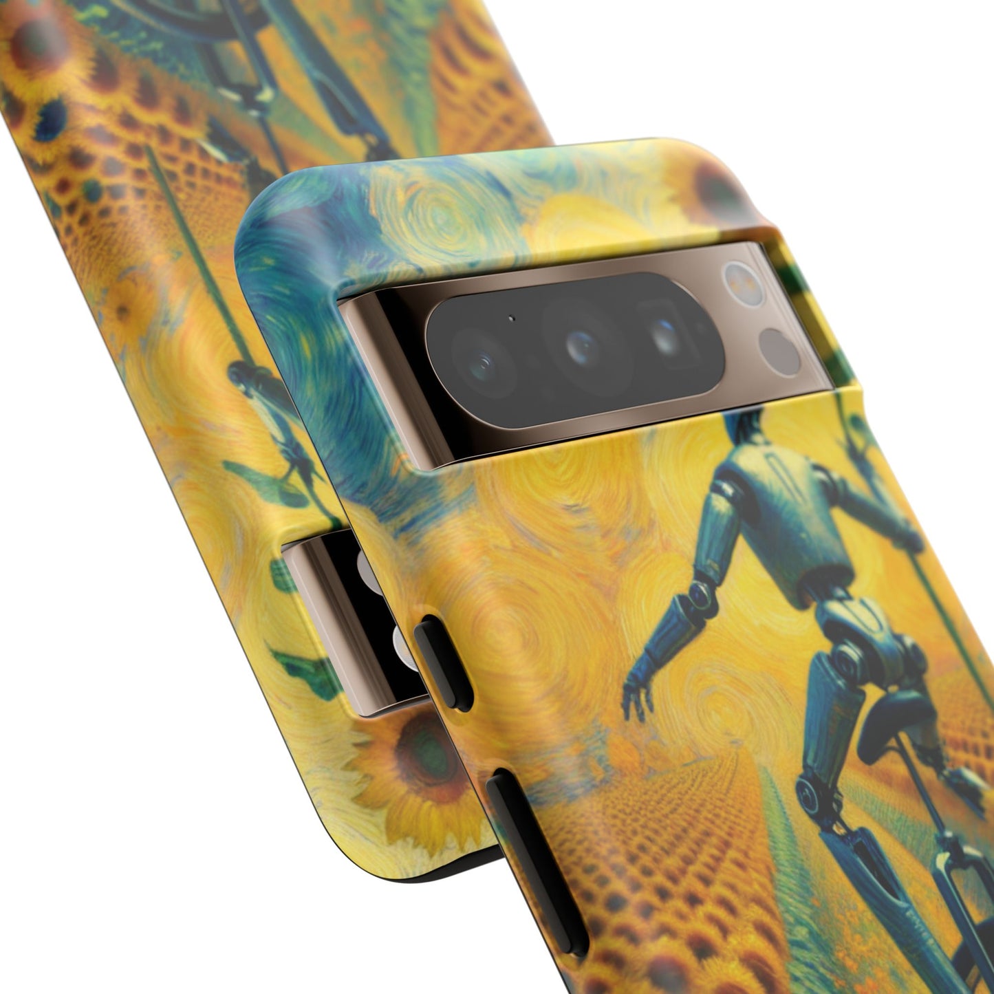 Robot Unicycle Sunflower Fields Ultra-Tough Phone Case