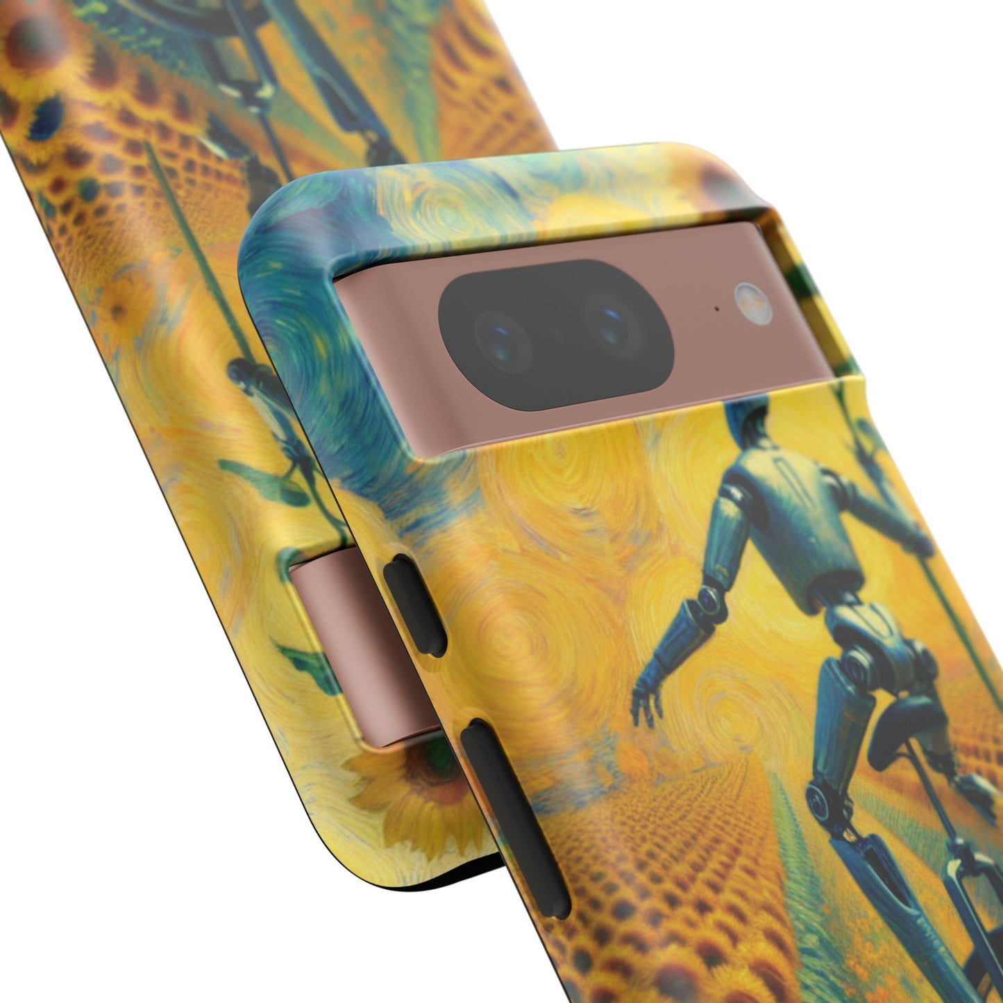 Robot Unicycle Sunflower Fields Ultra-Tough Phone Case