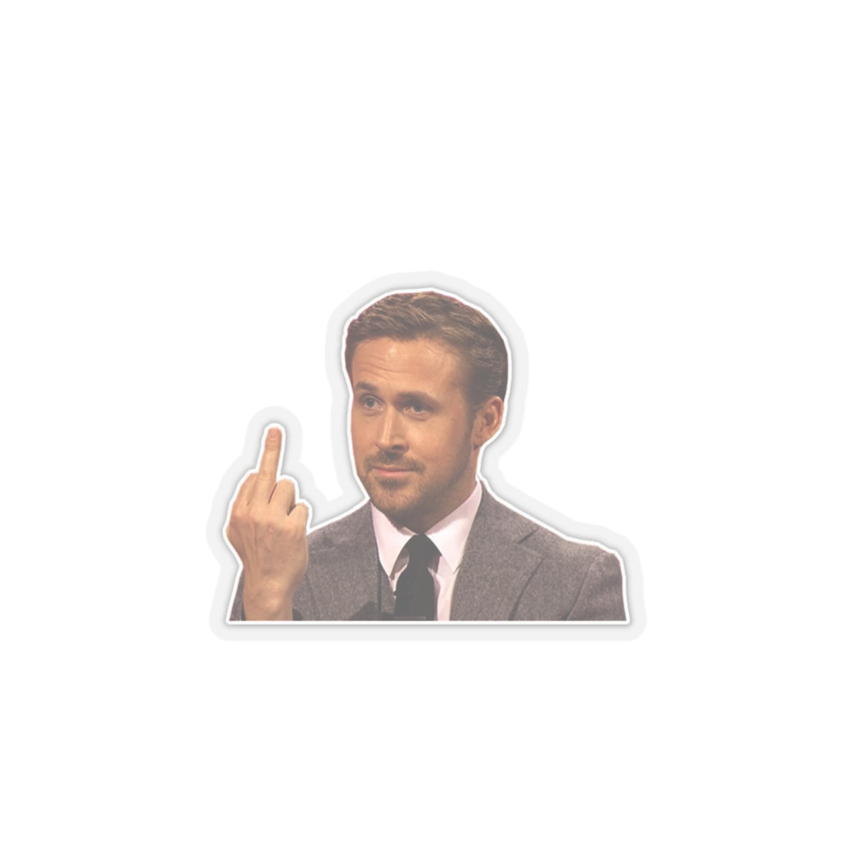 Ryan Gosling Middle Finger Meme Vinyl Sticker