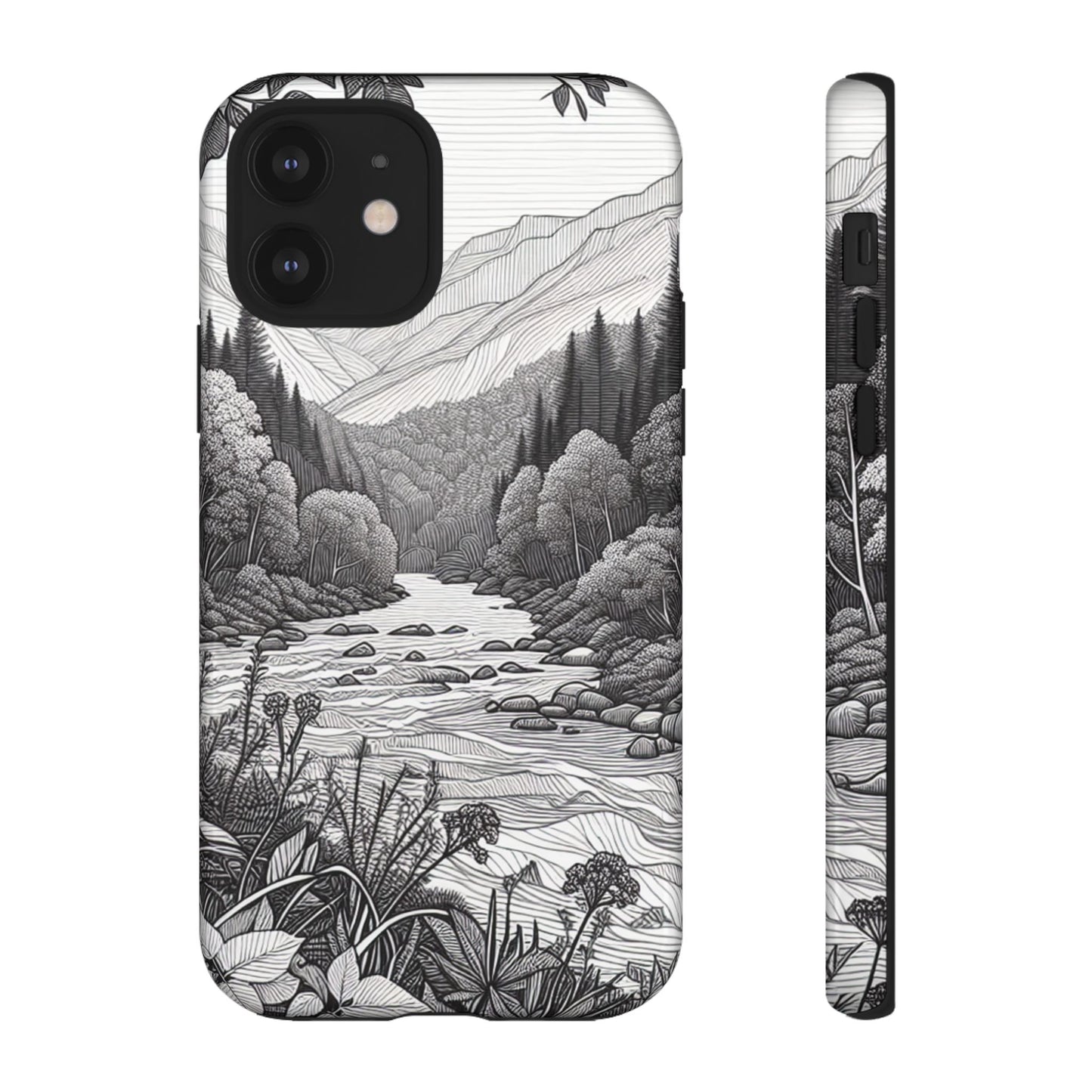 Landscape Line Drawing Ultra-Tough Phone Case