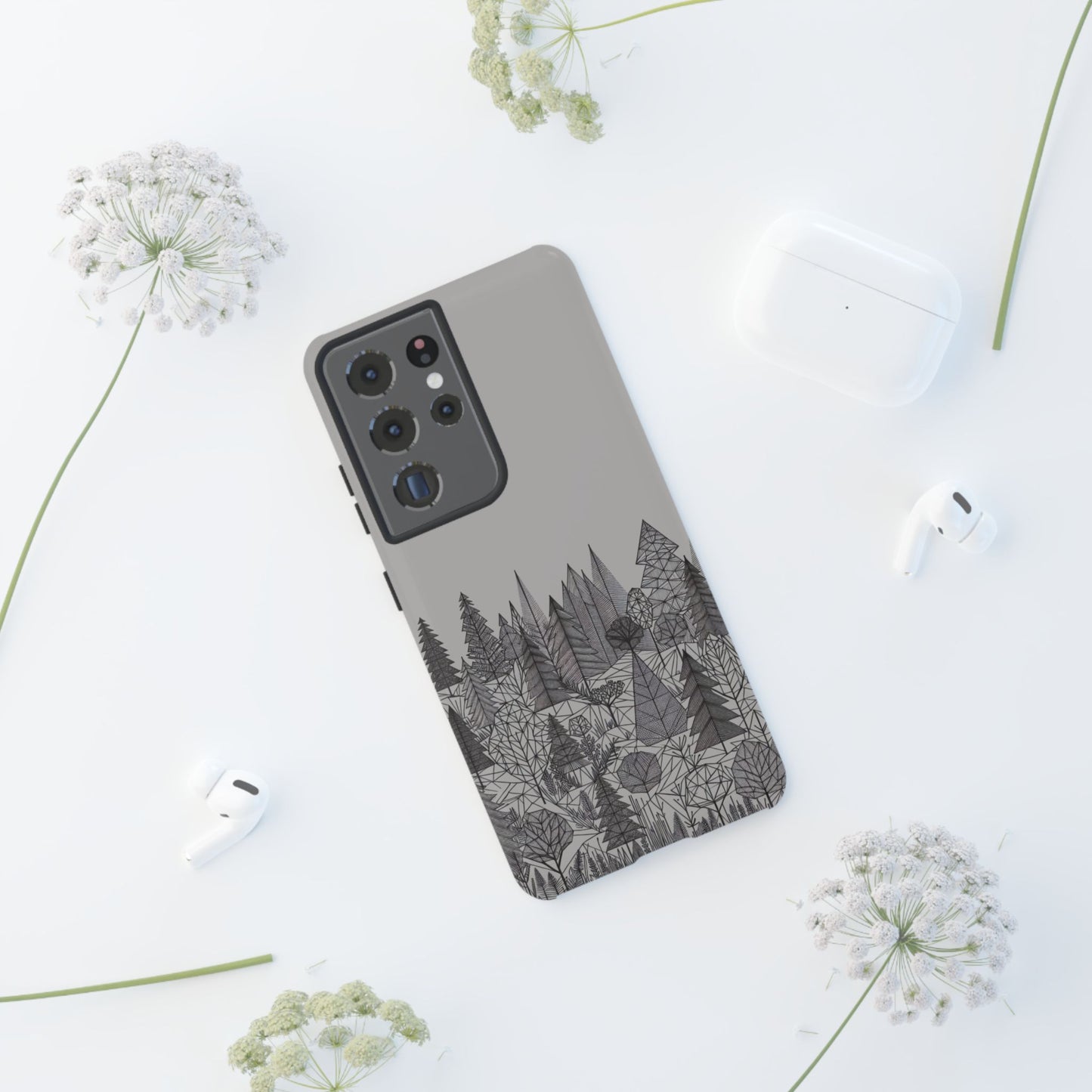 Geometric Monochrome Woodland Ultra-Tough Phone Case