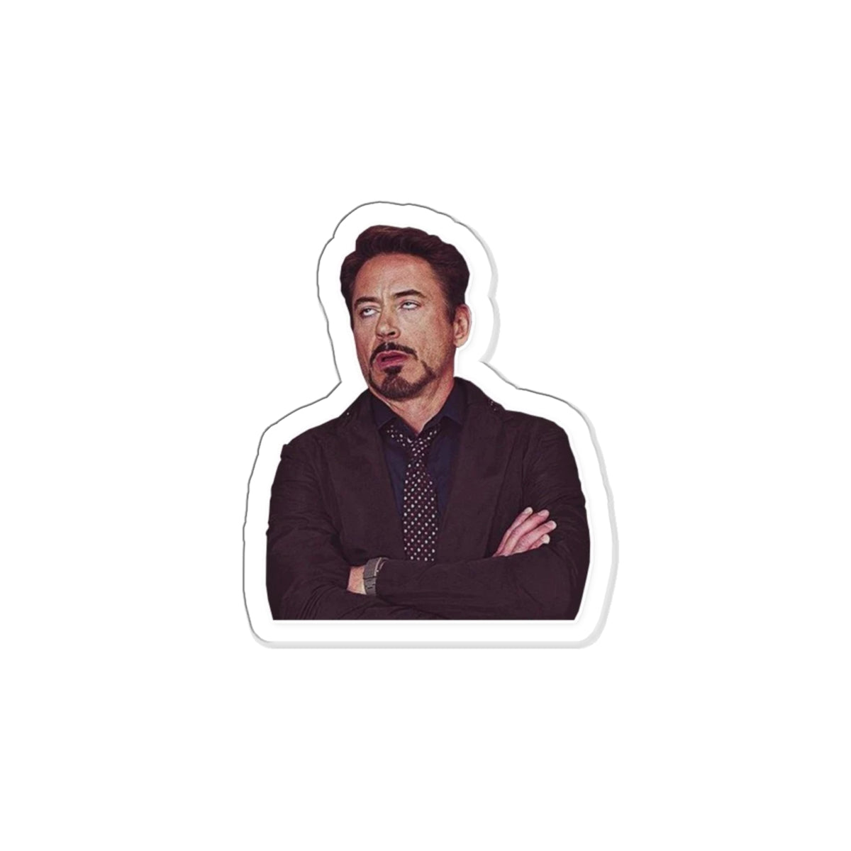 Robert Downey Jr. Eye-Roll Meme Vinyl Sticker