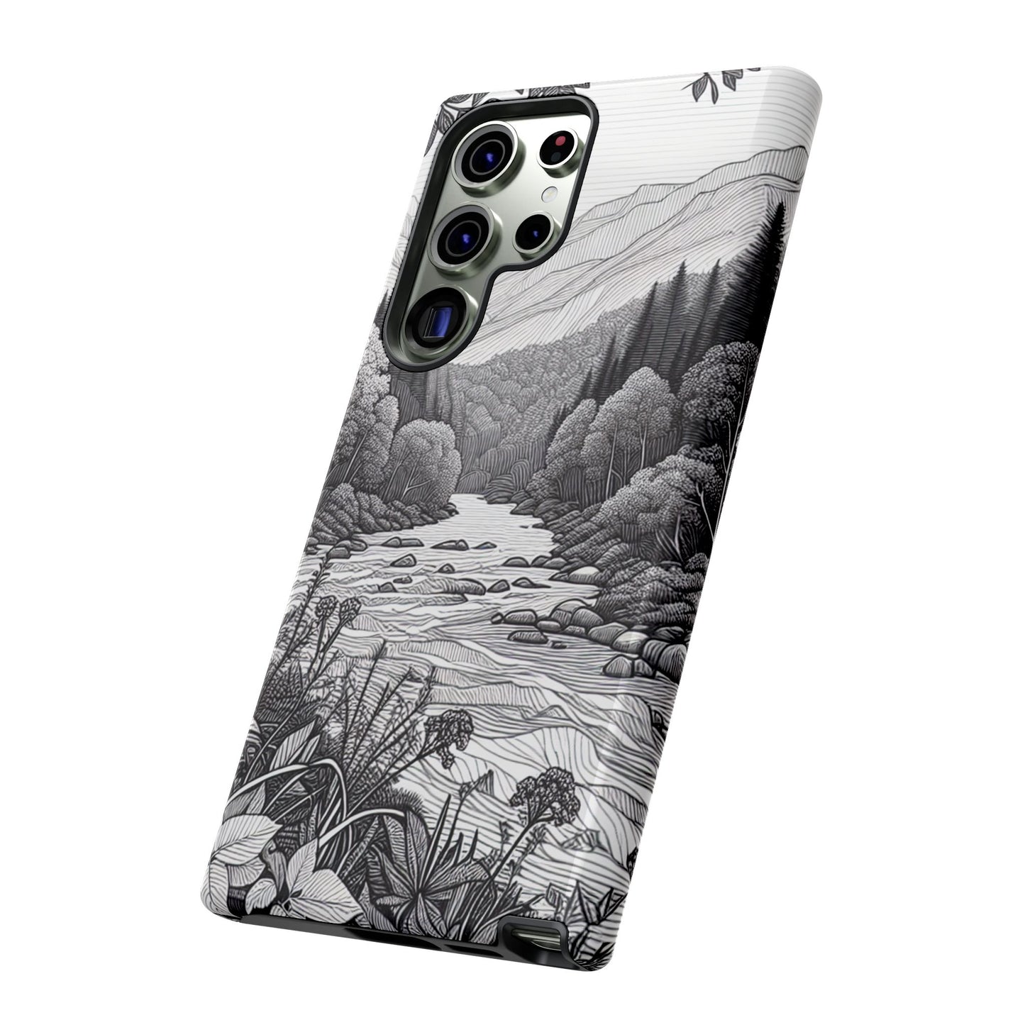 Landscape Line Drawing Ultra-Tough Phone Case