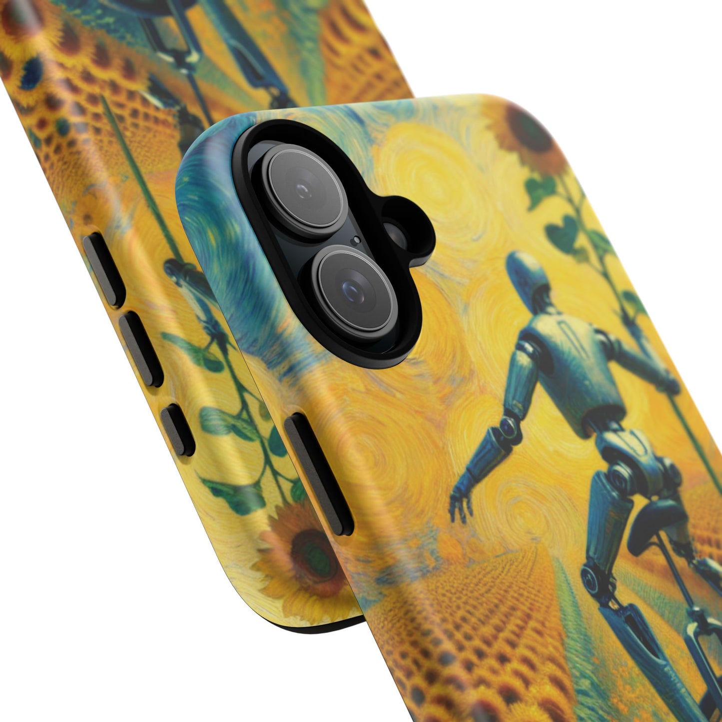 Robot Unicycle Sunflower Fields Ultra-Tough Phone Case