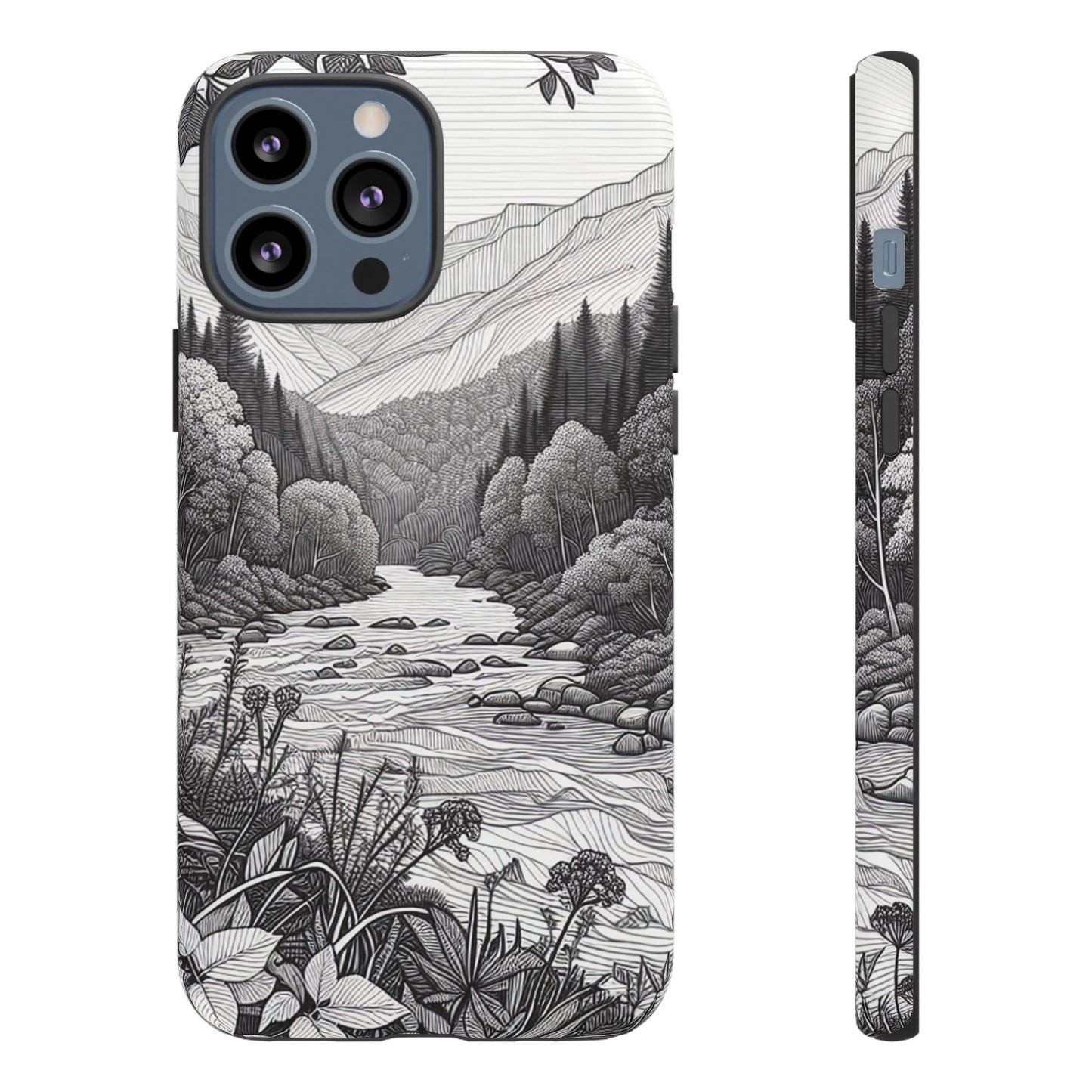 Landscape Line Drawing Ultra-Tough Phone Case