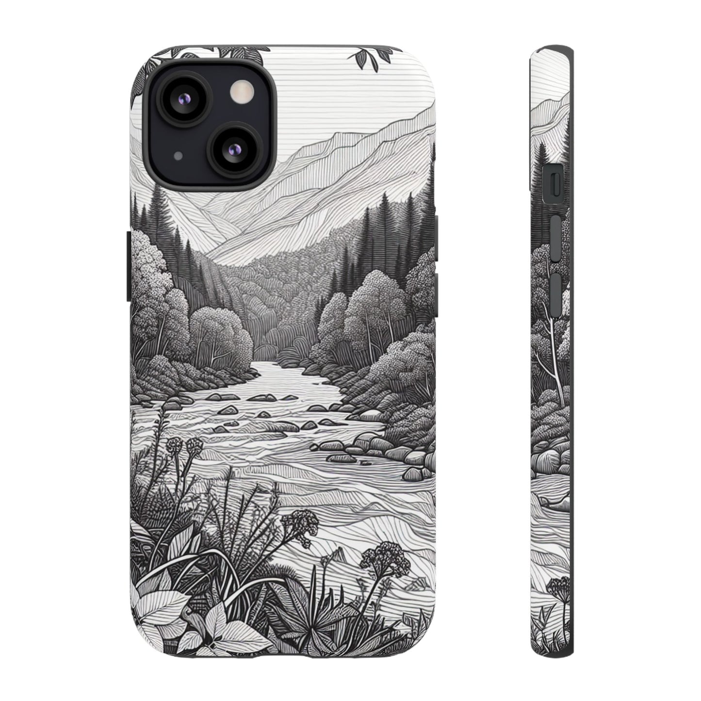 Landscape Line Drawing Ultra-Tough Phone Case