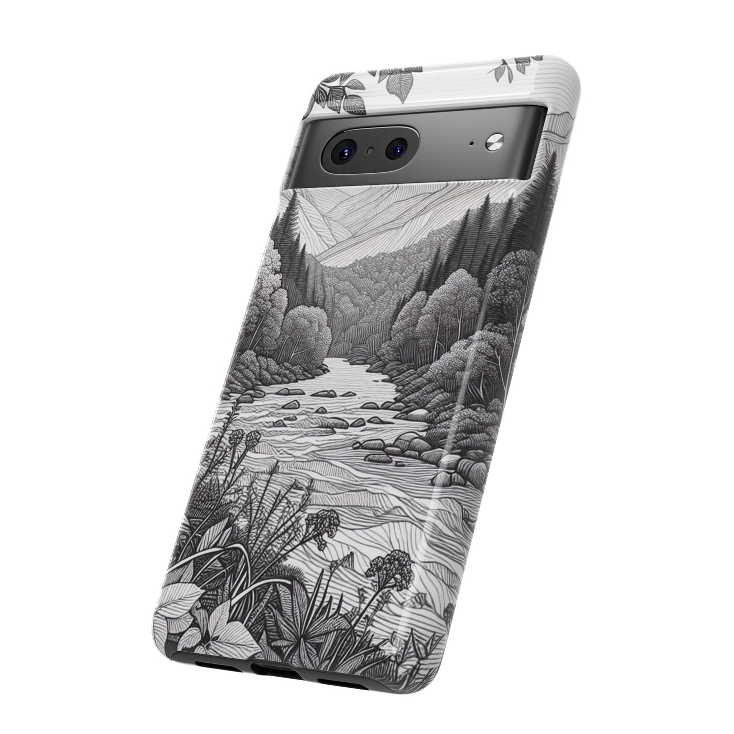 Landscape Line Drawing Ultra-Tough Phone Case