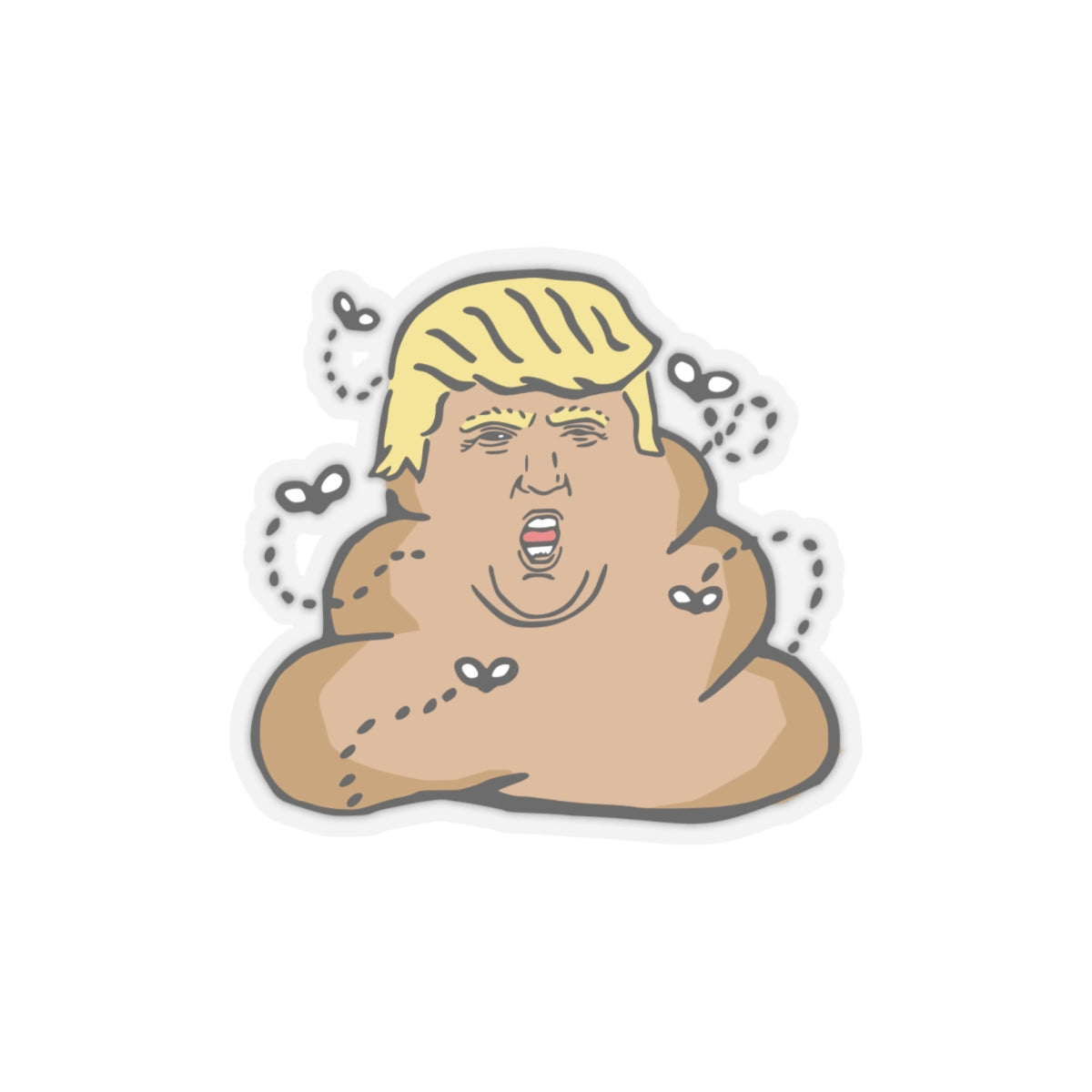 Donald Trump Poop Vinyl Sticker