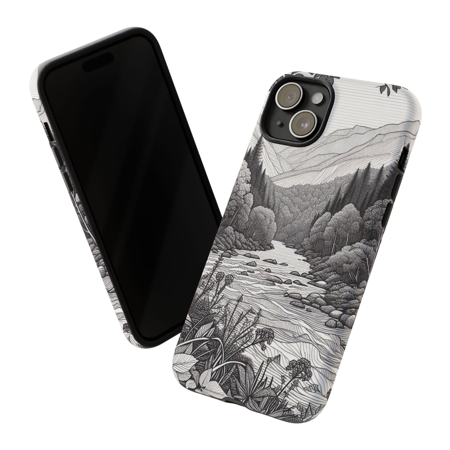 Landscape Line Drawing Ultra-Tough Phone Case