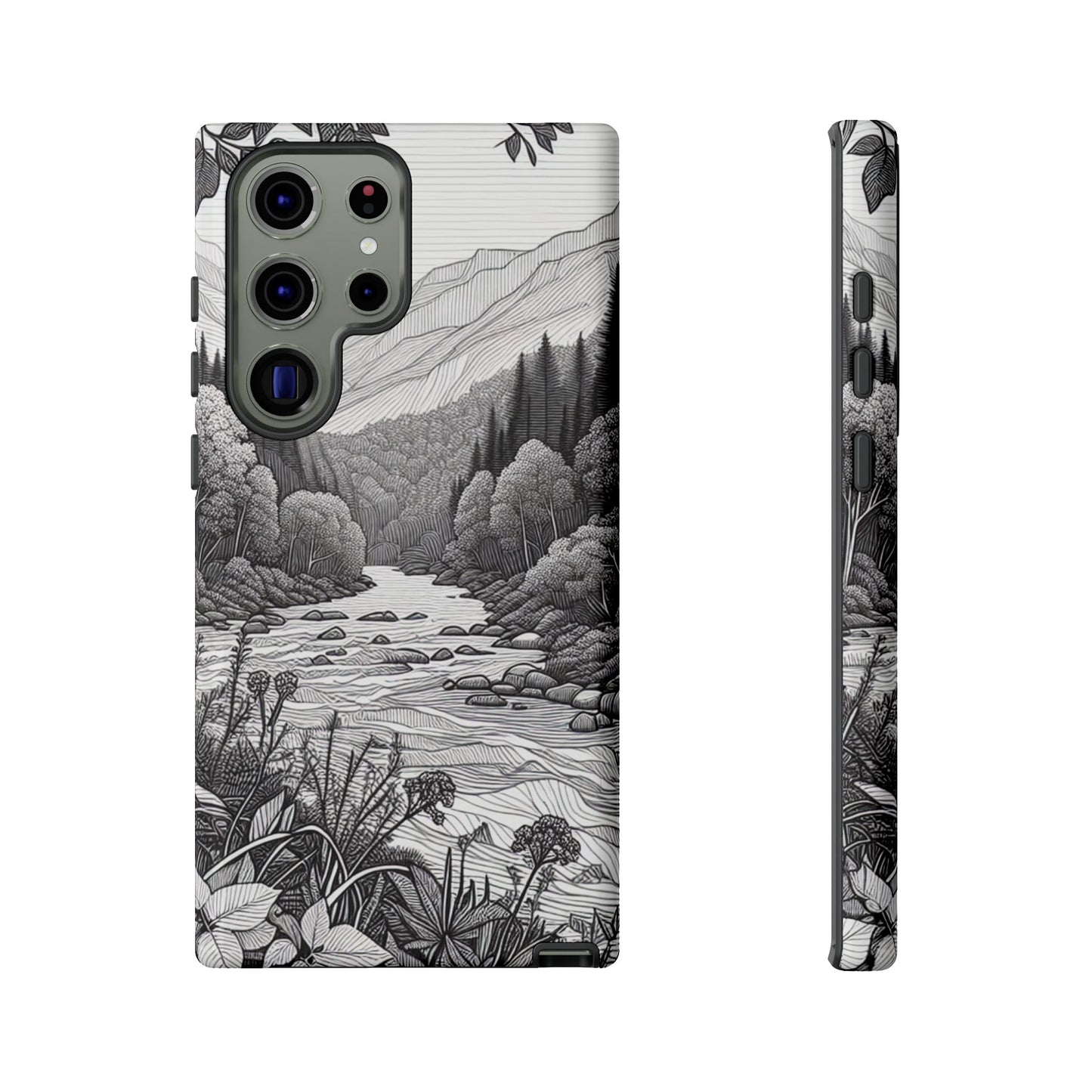 Landscape Line Drawing Ultra-Tough Phone Case