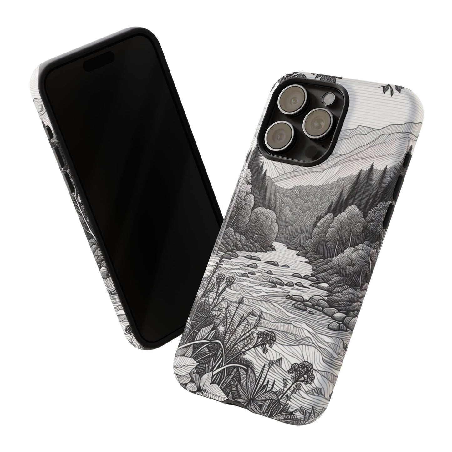 Landscape Line Drawing Ultra-Tough Phone Case