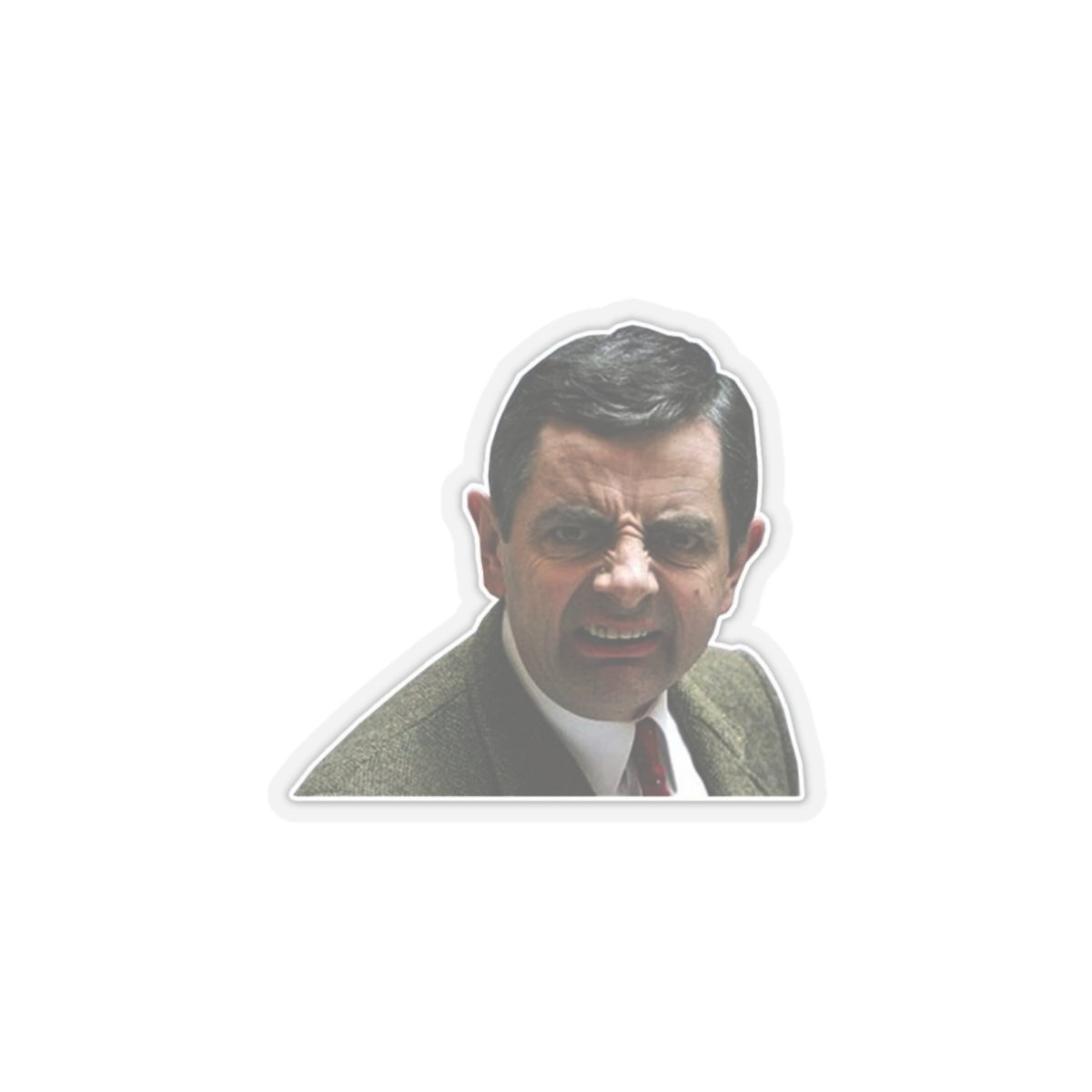 Mr. Bean Confused Meme Vinyl Sticker