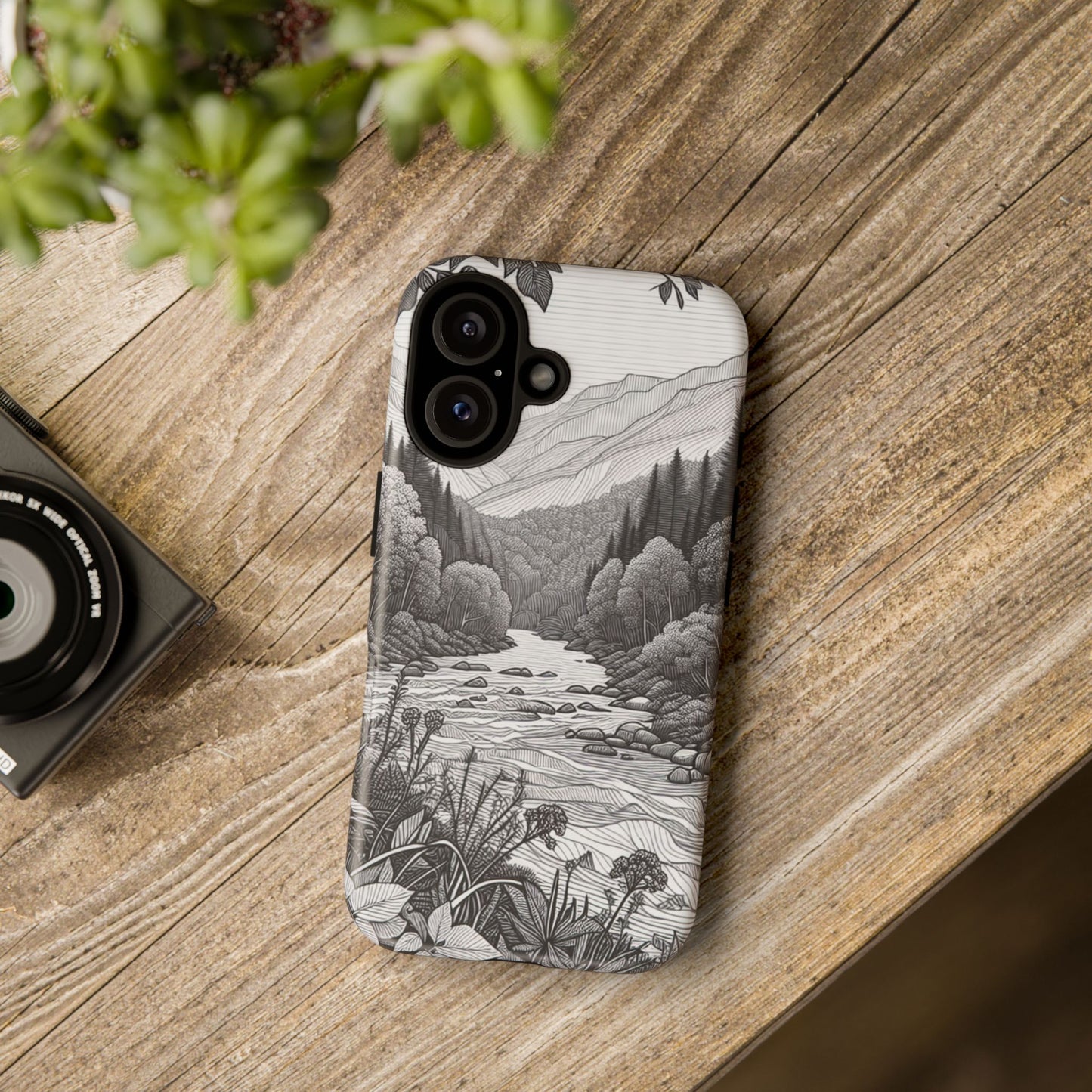 Landscape Line Drawing Ultra-Tough Phone Case