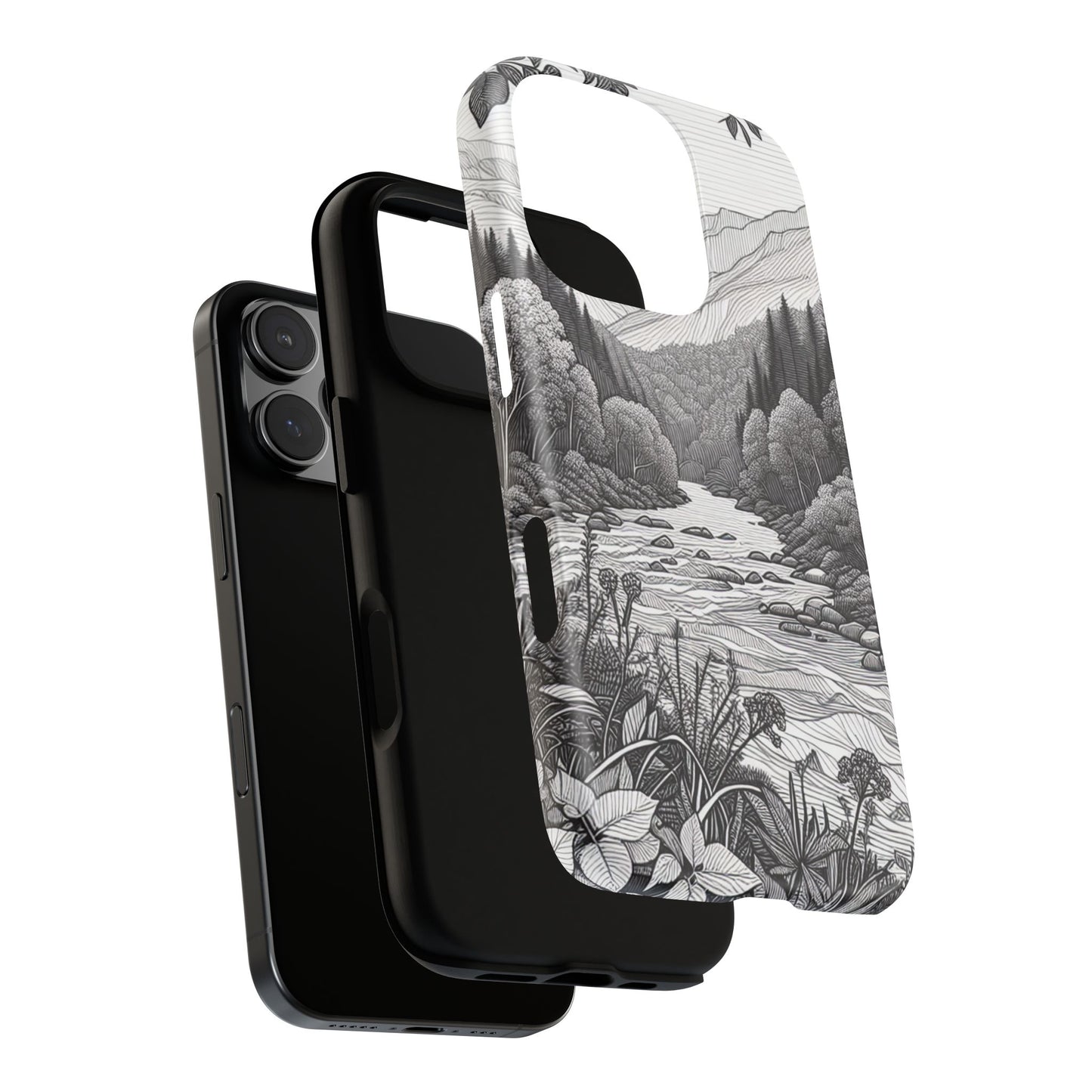 Landscape Line Drawing Ultra-Tough Phone Case