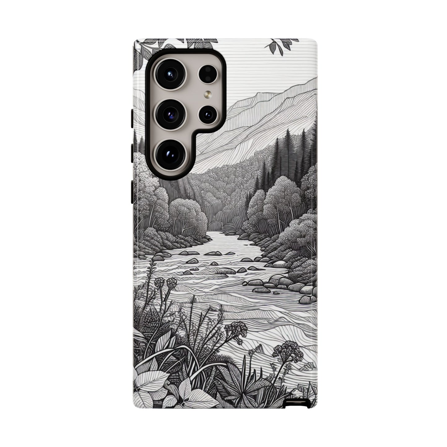 Landscape Line Drawing Ultra-Tough Phone Case