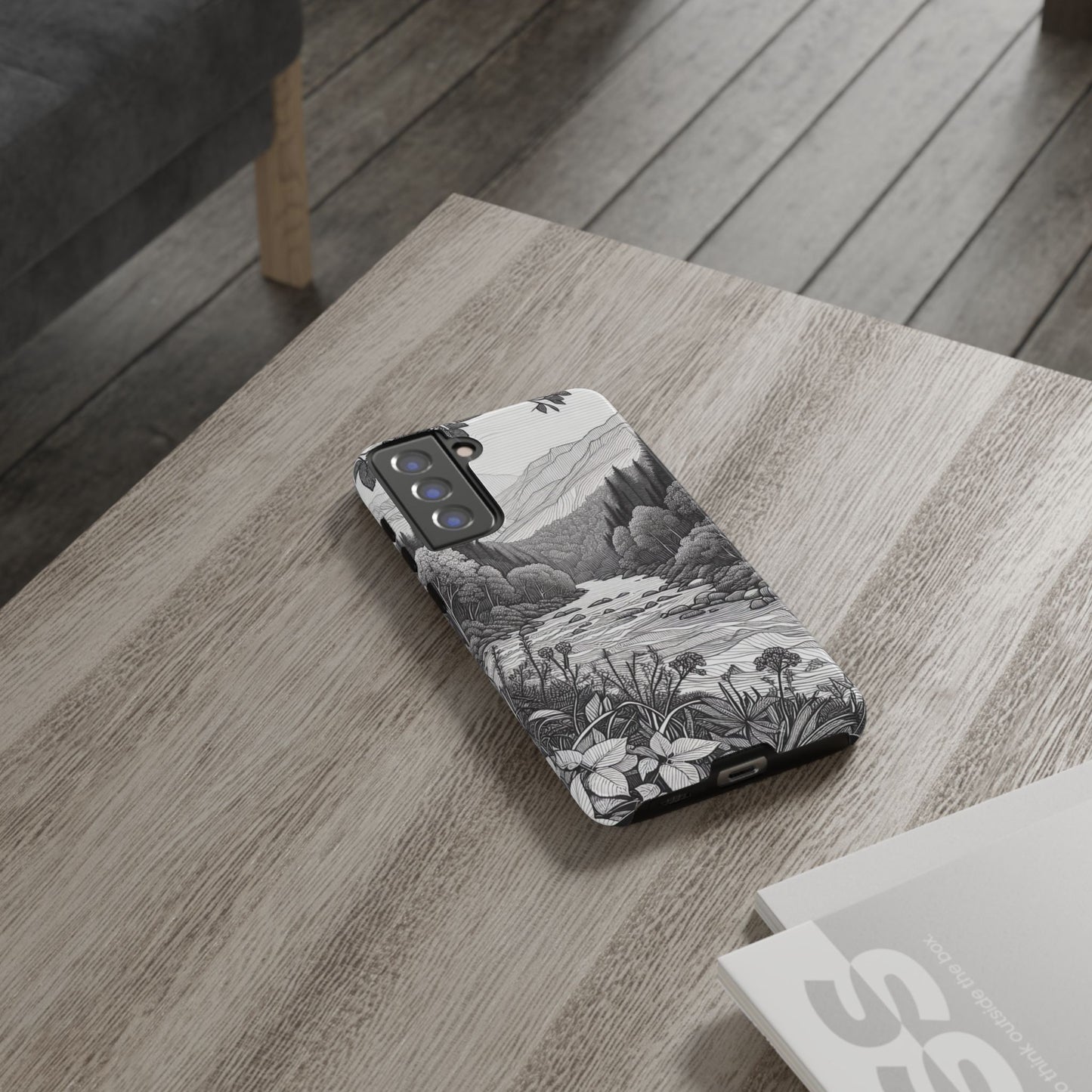 Landscape Line Drawing Ultra-Tough Phone Case