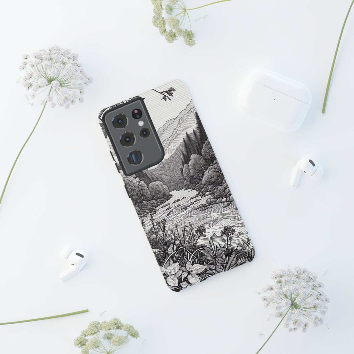 Landscape Line Drawing Ultra-Tough Phone Case