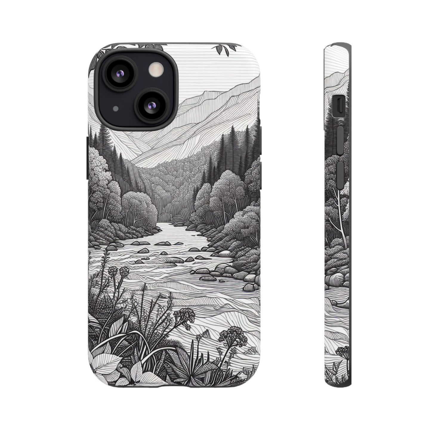 Landscape Line Drawing Ultra-Tough Phone Case