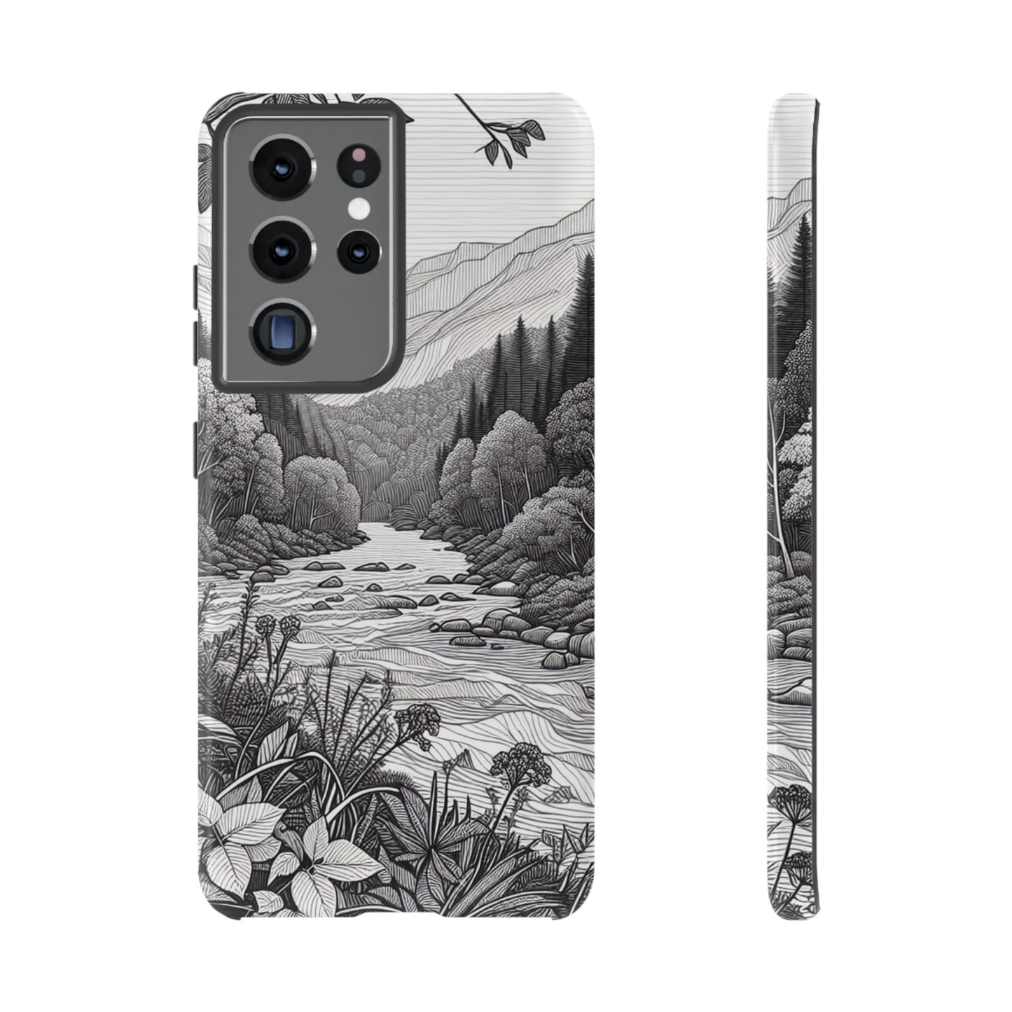 Landscape Line Drawing Ultra-Tough Phone Case