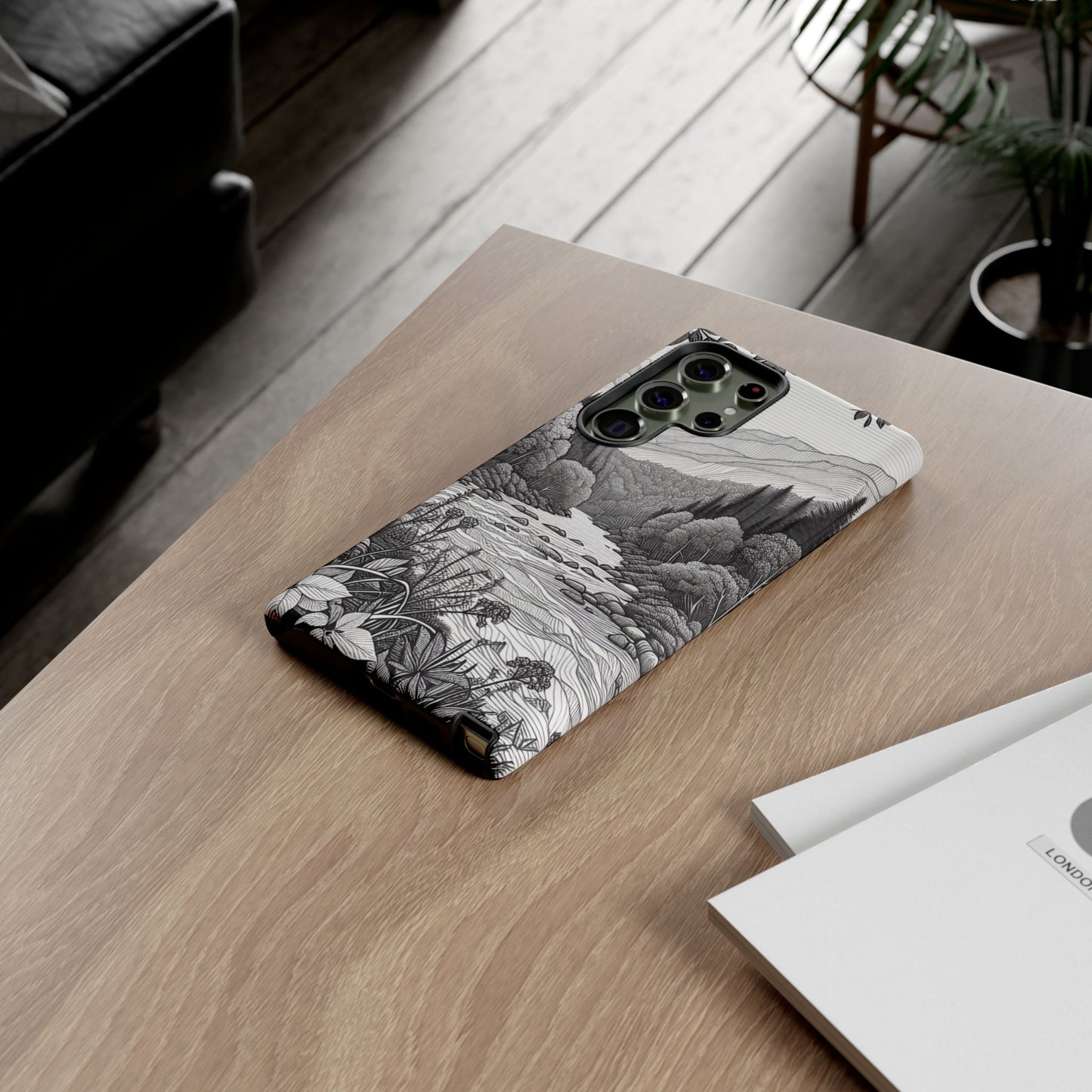 Landscape Line Drawing Ultra-Tough Phone Case