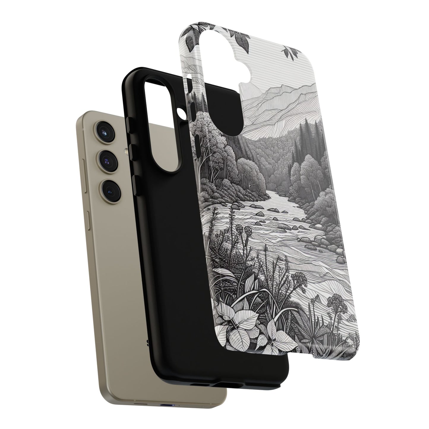 Landscape Line Drawing Ultra-Tough Phone Case