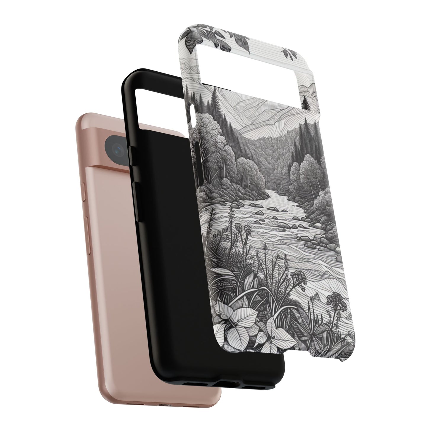 Landscape Line Drawing Ultra-Tough Phone Case