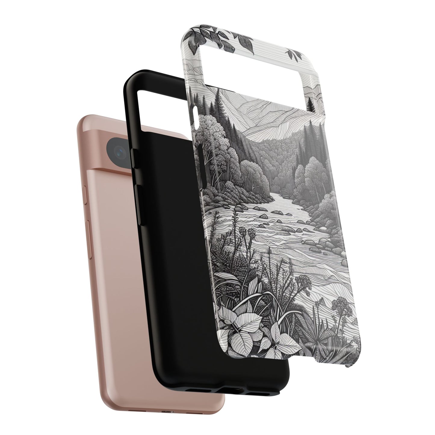 Landscape Line Drawing Ultra-Tough Phone Case