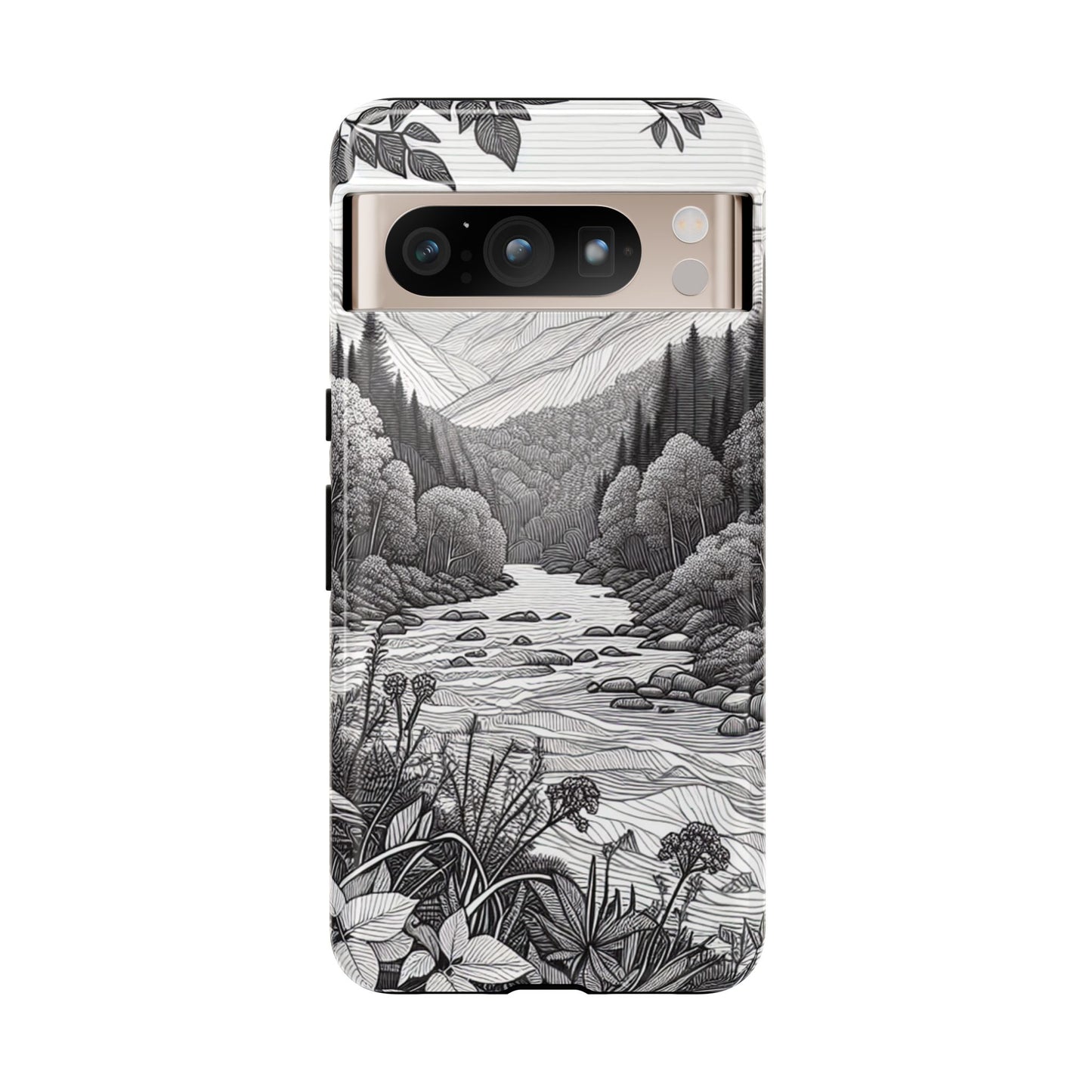 Landscape Line Drawing Ultra-Tough Phone Case