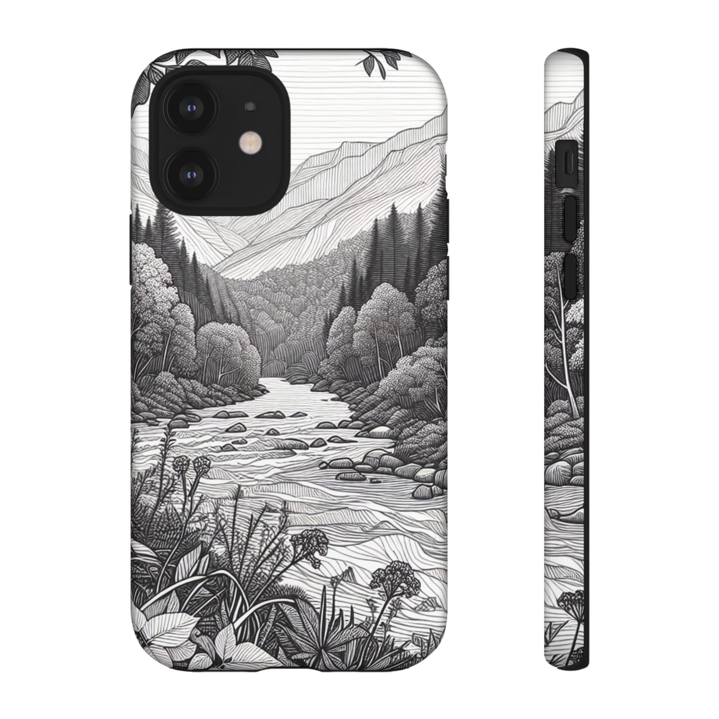 Landscape Line Drawing Ultra-Tough Phone Case