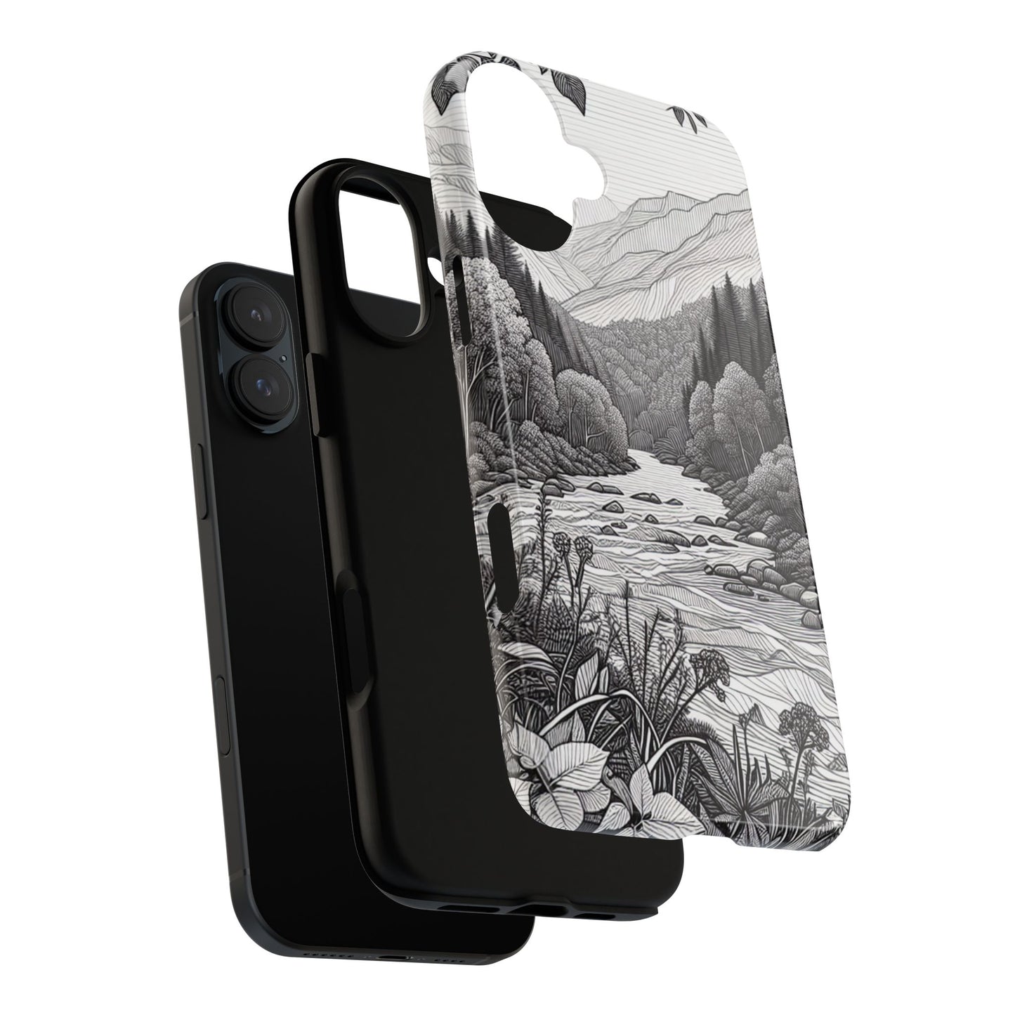 Landscape Line Drawing Ultra-Tough Phone Case