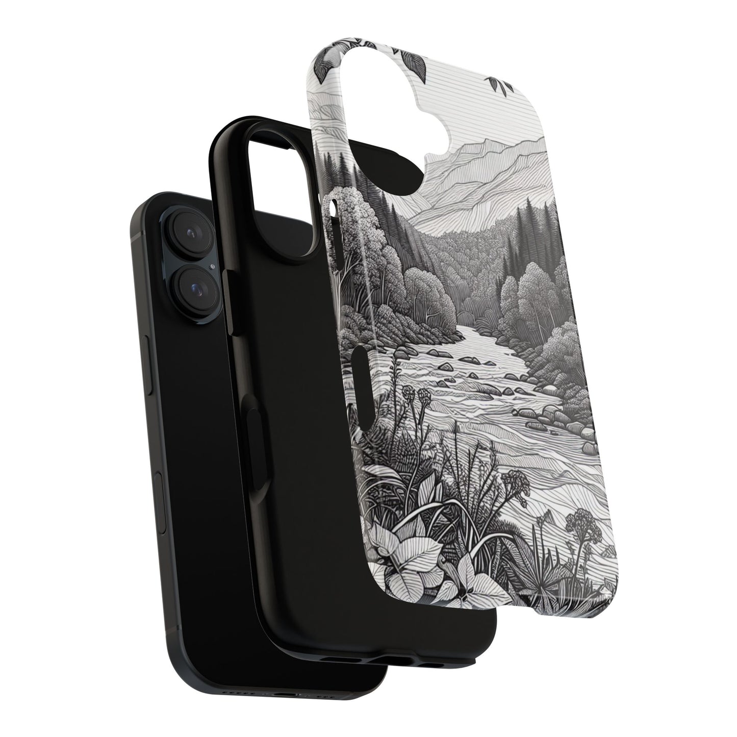 Landscape Line Drawing Ultra-Tough Phone Case