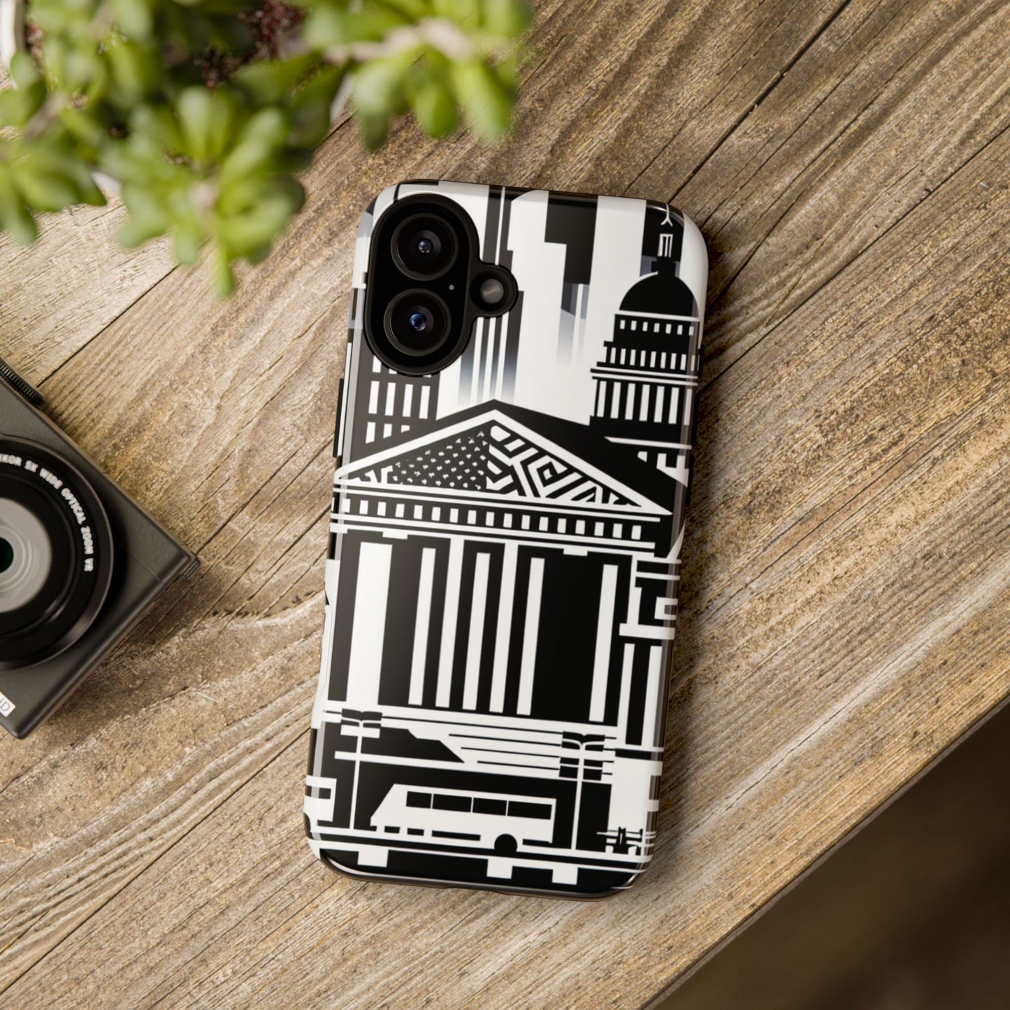 Monochrome City Buildings Ultra-Tough Phone Case