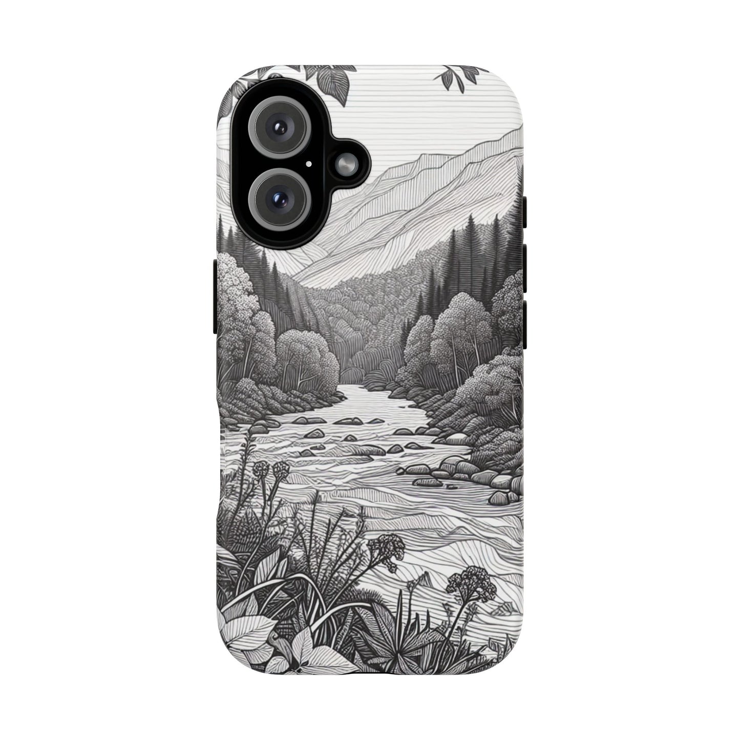 Landscape Line Drawing Ultra-Tough Phone Case