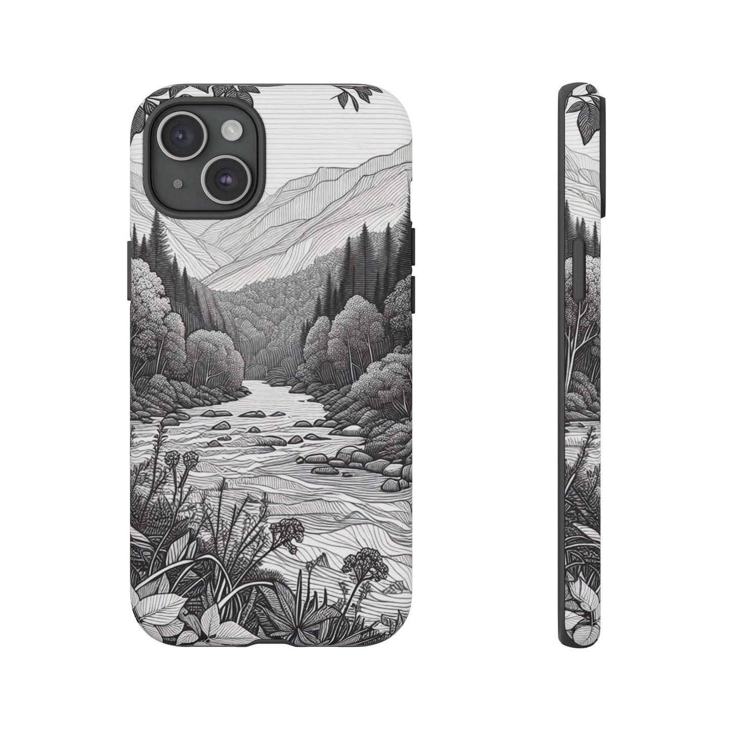 Landscape Line Drawing Ultra-Tough Phone Case