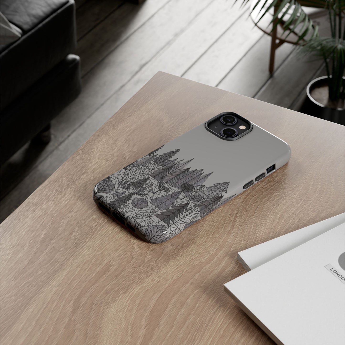 Geometric Monochrome Woodland Ultra-Tough Phone Case