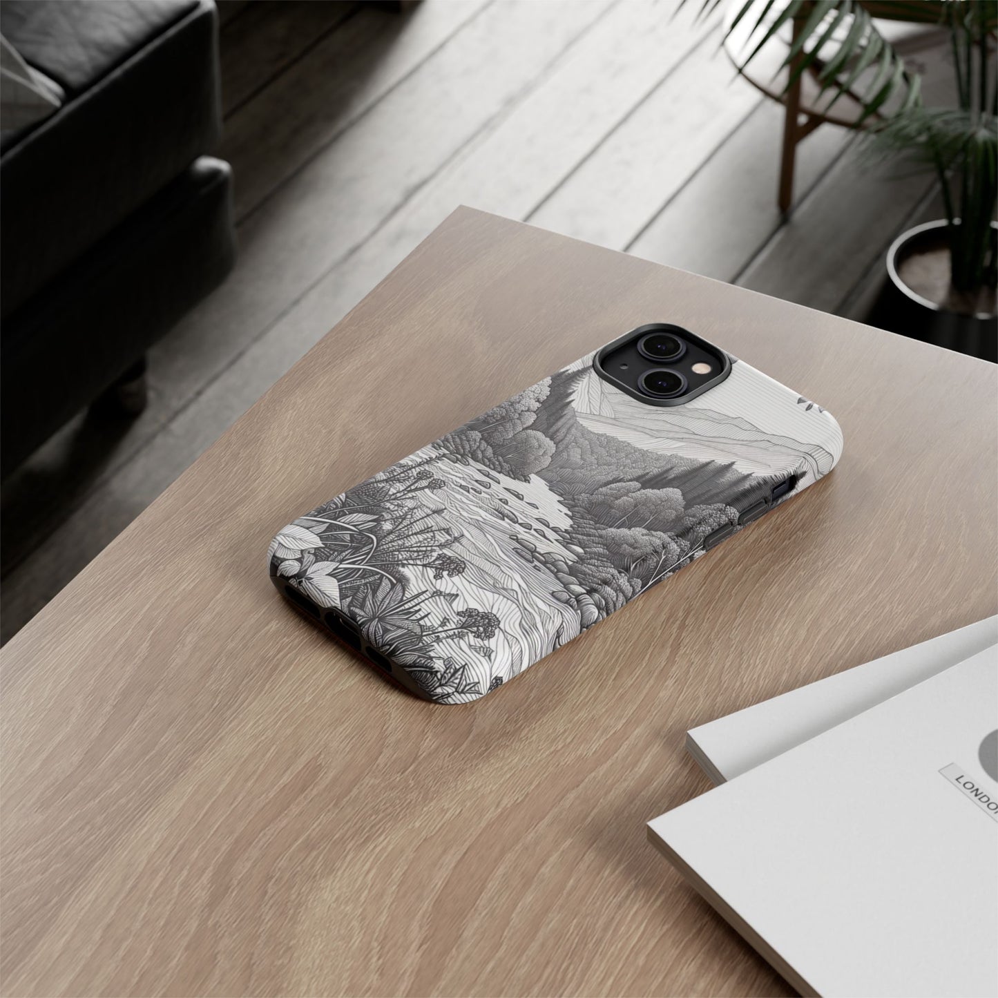 Landscape Line Drawing Ultra-Tough Phone Case