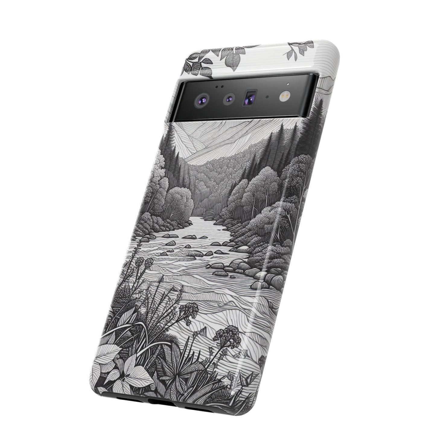 Landscape Line Drawing Ultra-Tough Phone Case