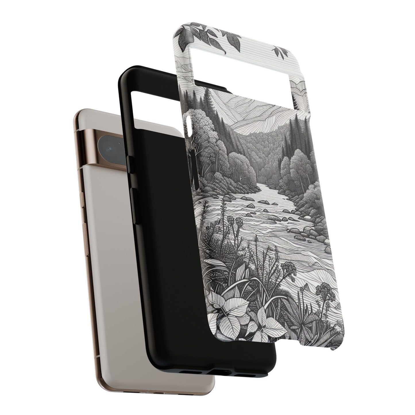 Landscape Line Drawing Ultra-Tough Phone Case