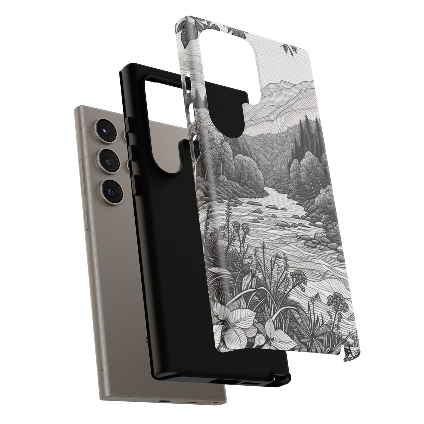 Landscape Line Drawing Ultra-Tough Phone Case