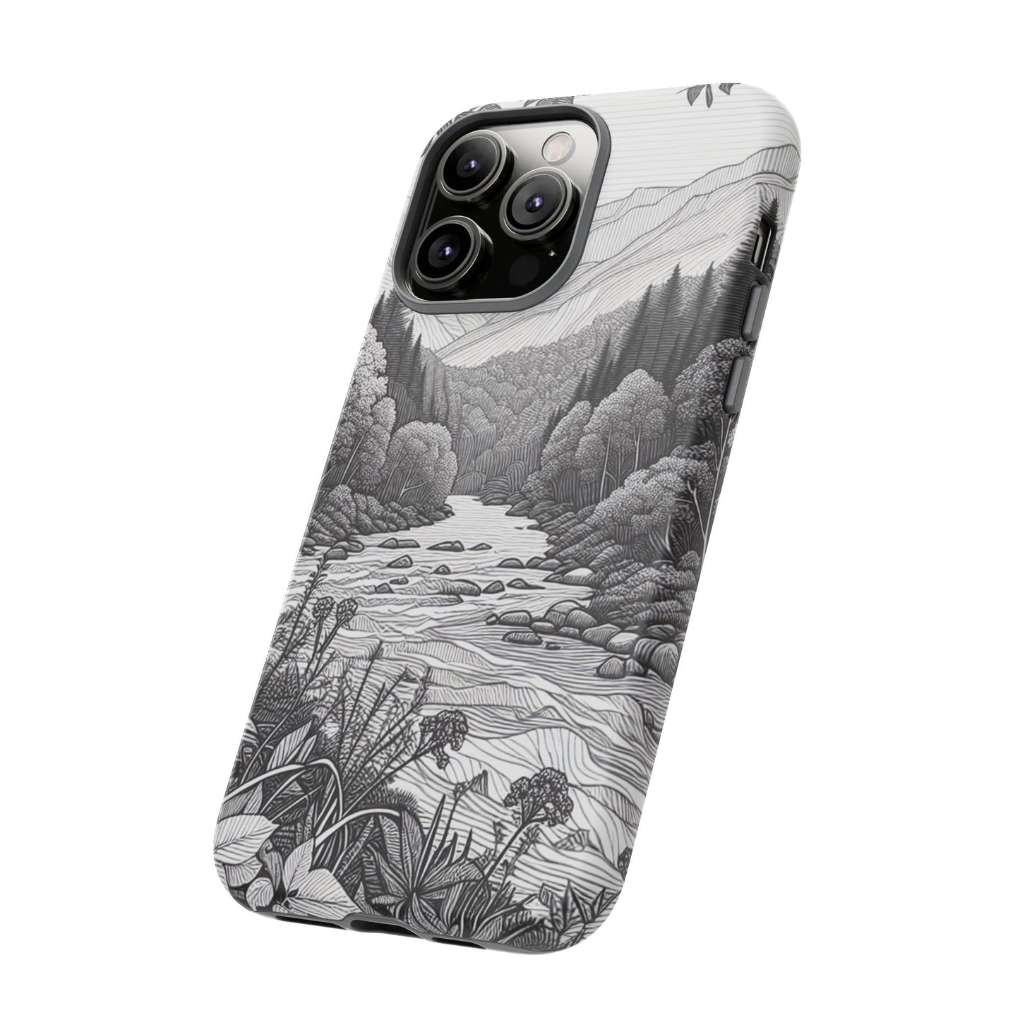 Landscape Line Drawing Ultra-Tough Phone Case