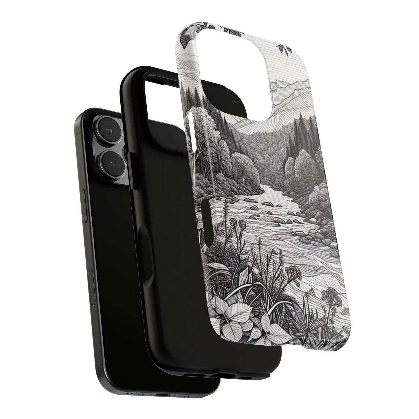 Landscape Line Drawing Ultra-Tough Phone Case