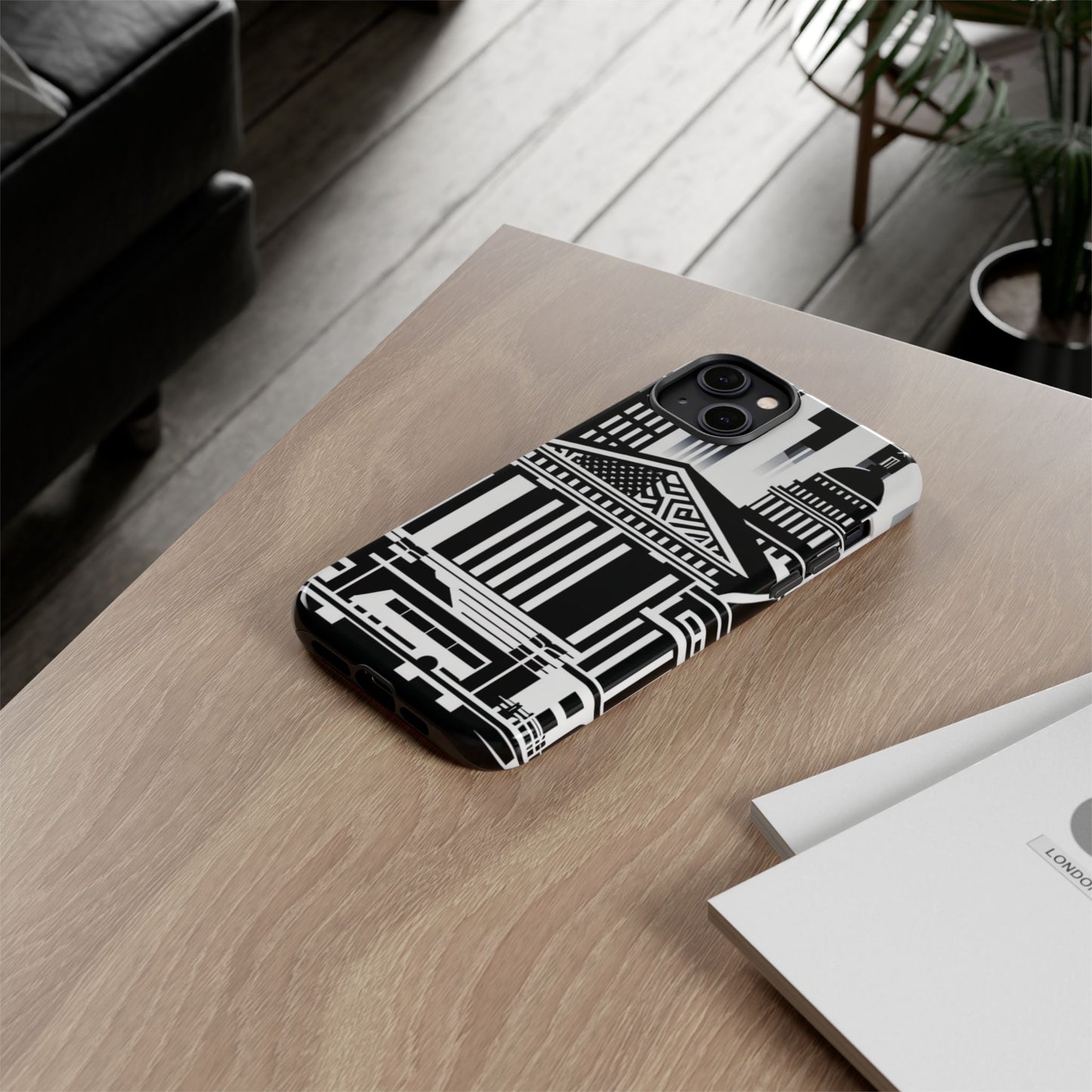 Monochrome City Buildings Ultra-Tough Phone Case