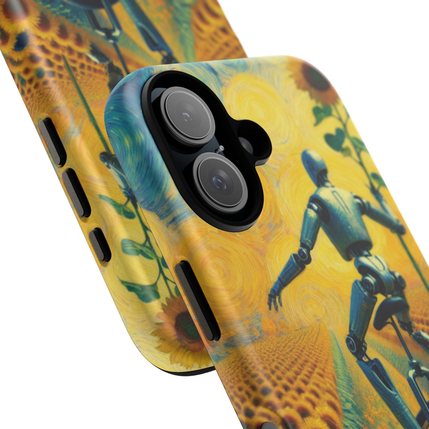 Robot Unicycle Sunflower Fields Ultra-Tough Phone Case